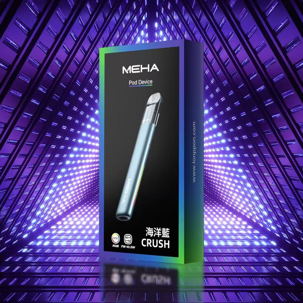 MEHA 魅嗨五代主機|Meha Crush 五代電子煙主機|三段功率調節 智慧氛圍燈設計|適用魅嗨五代煙彈-台灣現貨