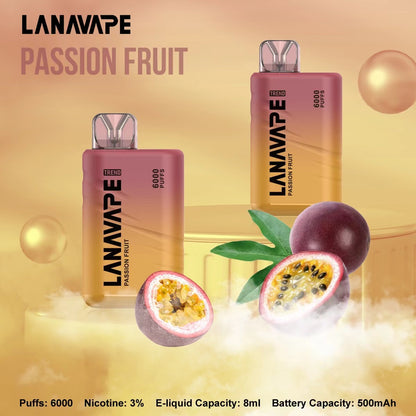 LANA BAR BC 6000 Puffs 拋棄式電子煙｜大容量一次性主機｜Mesh Coil網狀霧化芯｜Type-C快充長續航電子煙-VAKA糖果雲煙館