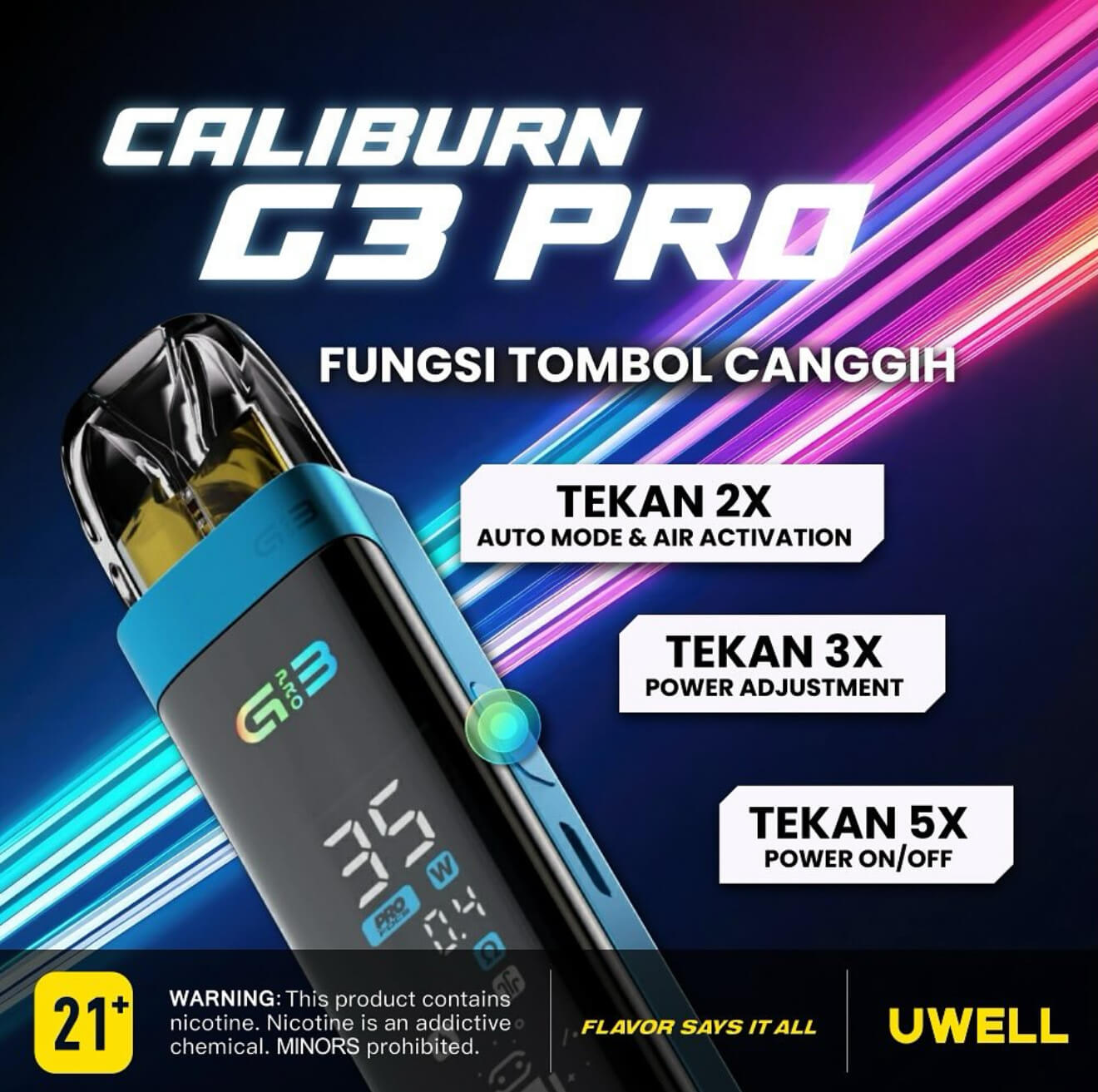 Uwell咖喱G3 Pro主機套裝-注油主機裝備-VAKA糖果雲煙館